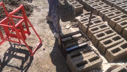 Manual 2 per drop Hollow Block Making Machine